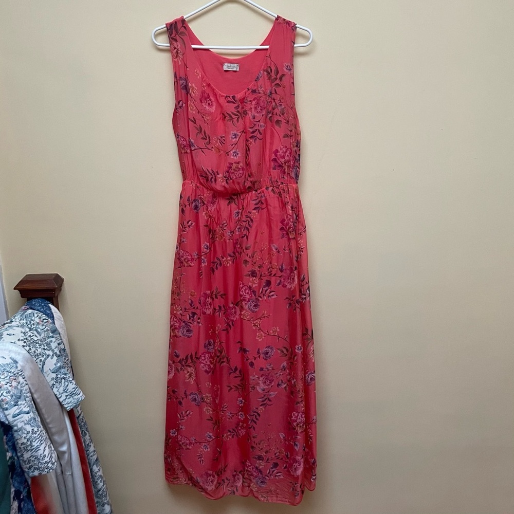 BELLAMI Coral Floral Maxi Dress